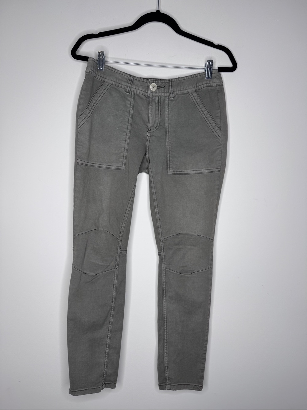 Free People Skinny Moto Jeans in Green 28